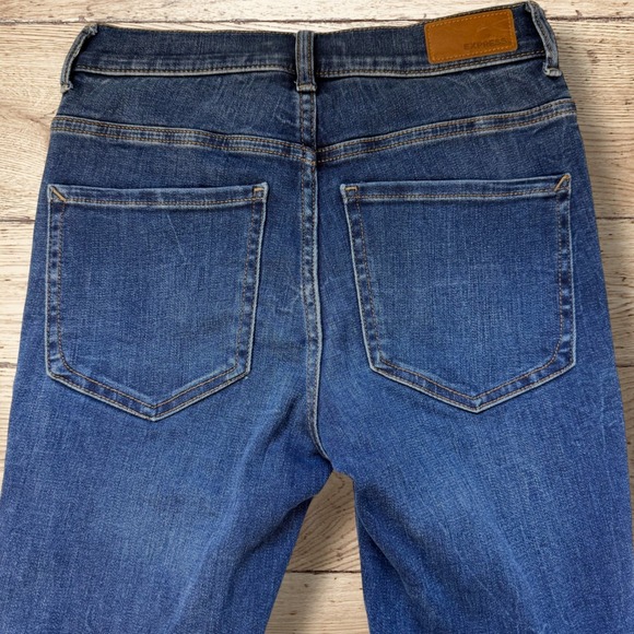 EXPRESS Womens Perfect Legging‎ High Rise Distress Blue Denim Jeans Size 0 - Picture 3 of 9